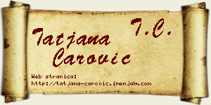 Tatjana Čarović vizit kartica